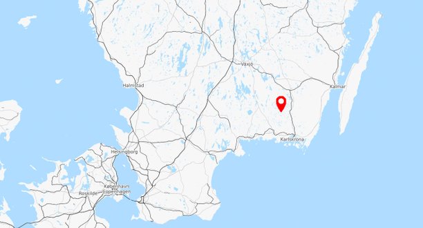 Lage Ferienhaus in Schweden in Südschweden Blekinge Småland