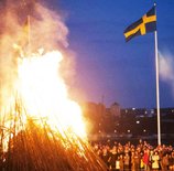 Valborg Fest Schweden im Ferienhaus in Südschweden am See Blekinge Smaland